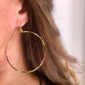 Large Minimalistic Gold Hoops